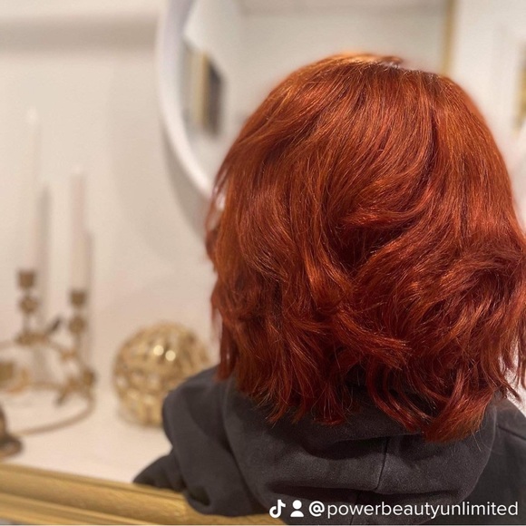 COPPER COLOR HUMAN HAIR BOB WIG - Picture 3 of 7